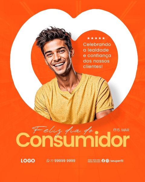 15 DE MARÇO - DIA DO CONSUMIDOR SOCIAL MEDIA LARANJA