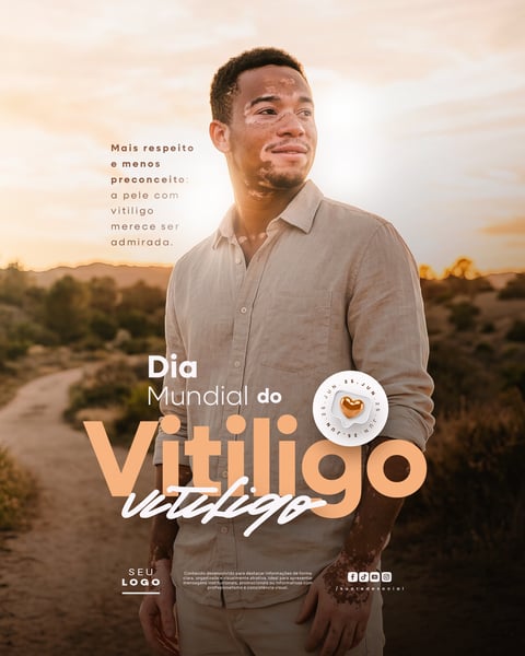 DIA MUNDIAL DO VITILIGO 25 DE JUNHO SOCIAL MEDIA PSD EDITÁVEL 1