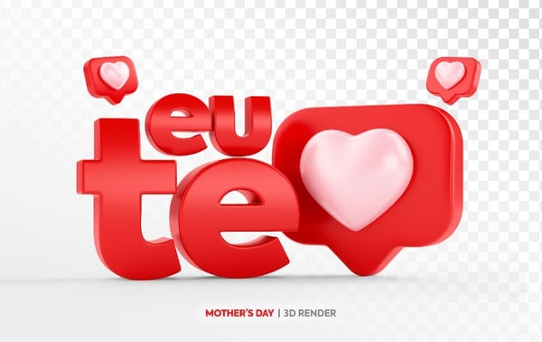 TEXTO EU TE AMO 3D PARA DIA DAS MÃES