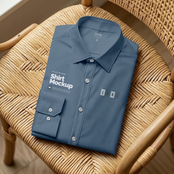 Camiseta dobrada Mockup PSD editável