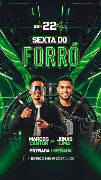 02 - FLYER EVENTO - SEXTA DO FORRÓ - STORY PSD EDITÁVEL