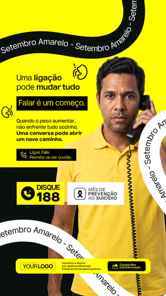 STORY SETEMBRO AMARELO MÊS DE PREVENÇÃO AO SUICÍDIO SOCIAL MEDIA PSD EDITÁVEL 09
