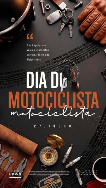 DIA DO MOTOCICLISTA 27 DE JULHO STORY SOCIAL MEDIA PSD EDITÁVEL 2