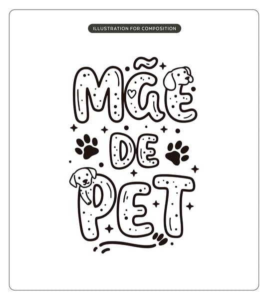 Lettering Mãe de PET