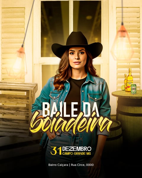 FLYER EVENTO SHOW BAILE DA BOIADEIRA PSD FEED 16