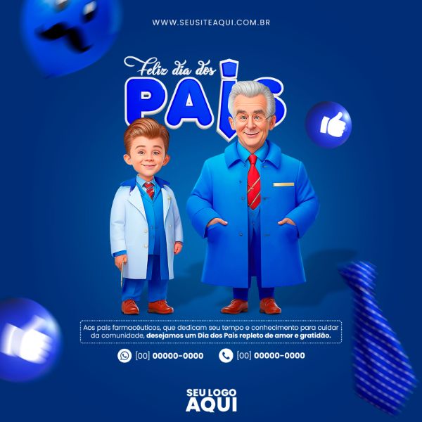 FEED QUADRADO - FELIZ DIA DOS PAIS | SOCIAL MEDIA | PSD EDITÁVEL