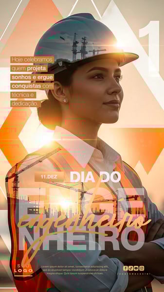 DIA DO ENGENHEIRO 11 DE DEZEMBRO STORY SOCIAL MEDIA PSD EDITÁVEL 2