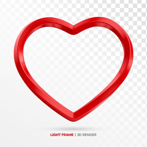 BASE EM FORMATO DE CORAÇÃO ELEMENTO 3D PARA DIA DAS MÃES