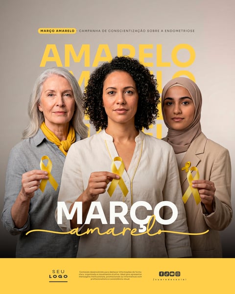 MARCIO AMARELO CAMPANHA DE CONSCIENTIZAÇÃO SOBRE A ENDOMETRIOSE SOCIAL MEDIA PSD EDITÁVEL 1