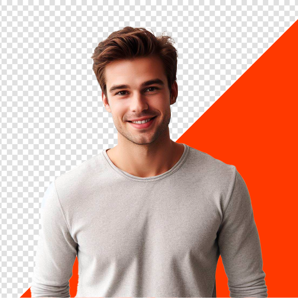 HOMEM JOVEM BONITO SORRINDO