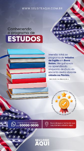 STORY - VISTO AMERICANO | INTERCÂMBIO | PSD EDITÁVEL
