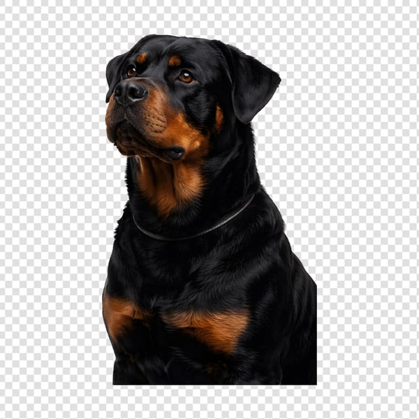 CACHORRO ROTTWEILER OLHANDO PARA O HORIZONTE 01