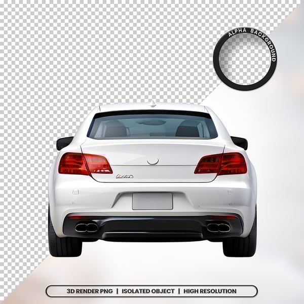 3D RENDER FUNDO DE UM CARRO ELEMENTO ÍCONE PSD PNG
