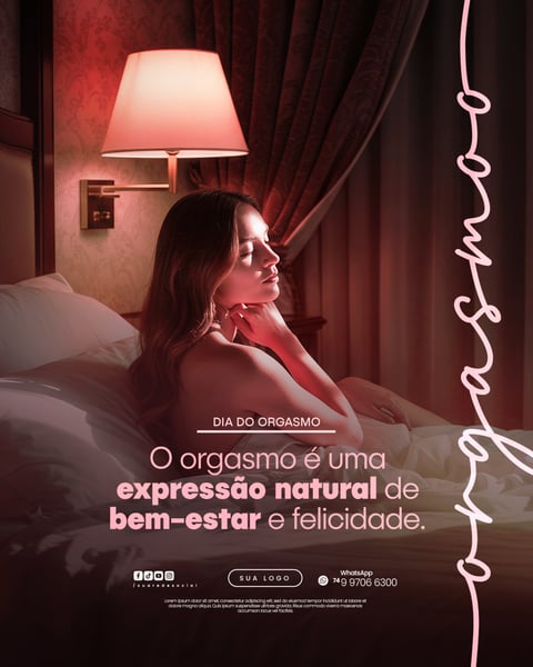 31 DE JULHO - DIA DO ORGASMO - FLYER SOCIAL MEDIA PSD EDITÁVEL