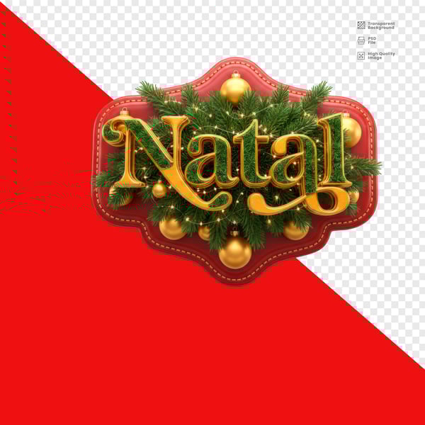 SELO 3D NATAL PSD EDITÁVEL 2