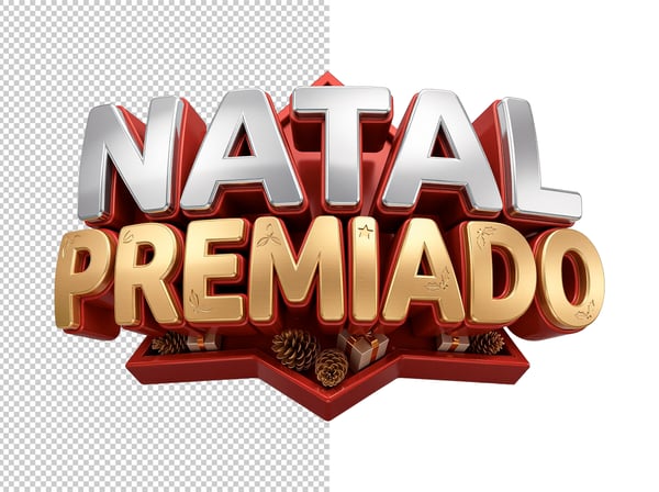 SELO 3D NATAL PREMIADO EM PNG