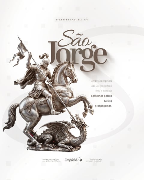 DIA DE SÃO JORGE SANTO GUERREIRO 23 DE ABRIL SOCIAL MEDIA PSD EDITÁVEL 2