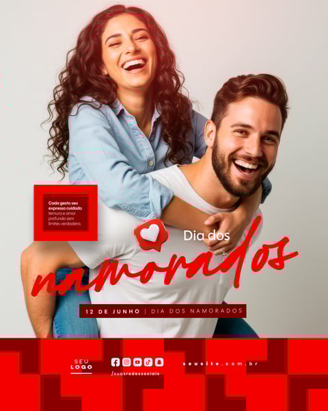 DIA DOS NAMORADOS 12 DE JUNHO SOCIAL MEDIA FEED EDITÁVEL