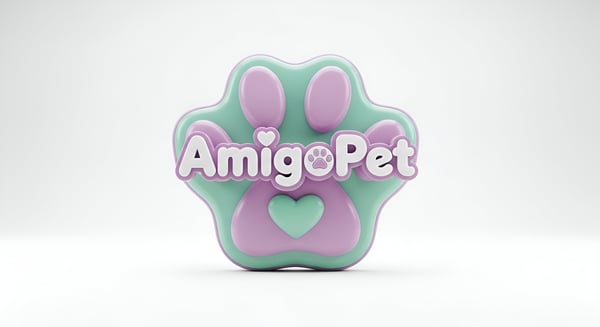 UM SELO 3D EM FORMATO DE PATINHA DE CACHORRO ESCITO AMIGO PET 5