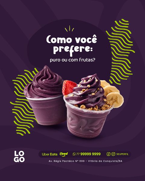 SOCIAL MEDIA -  AÇAÍ - AÇAITERIA