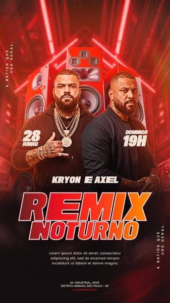 FLYER DE SHOW REMIX NOTURNO STORY 220