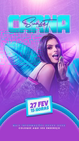FLYER EVENTO CARNAVAL CARNA SUNSET STORIES