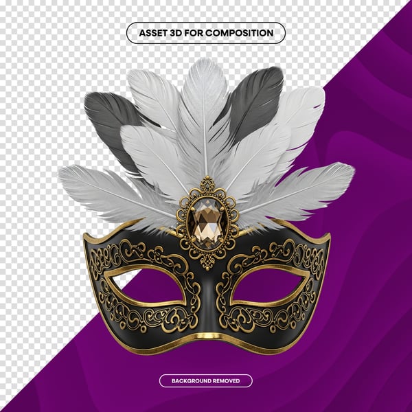 MÁSCARA DE CARNAVAL FESTA BRASIL PNG COMPOSIÇÃO 67 EDITADO
