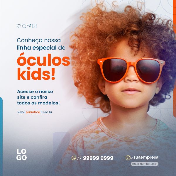 LINHA ESPECIAL ÓCULOS KIDS | SOCIAL MEDIA - ÓTICA
