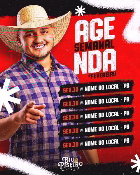 FLYER AGENDA SEMANAL PSD - BIU DO PISEIRO FEED