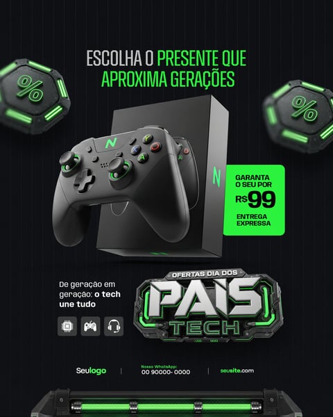 DIA DOS PAIS TECH  . SOCIAL MEDIA