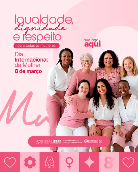 Social Media Dia Internacional da Mulher PSD Editável