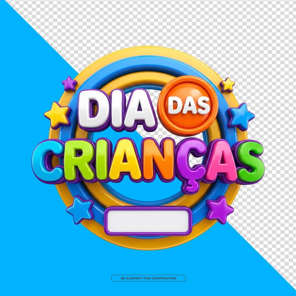 SELO 3D PNG DIA DAS CRIANÇAS 2