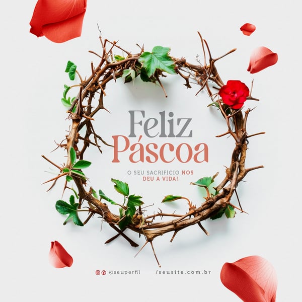QXW FELIZ PASCOA NA SEMANA SANTA SOCIAL MEDIA PSD EDITAVEL 1