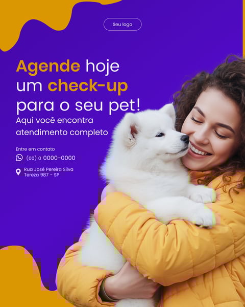AGENDE HOJE UM CHECK-UP PARA O SEU PET! Figma Social Media Template