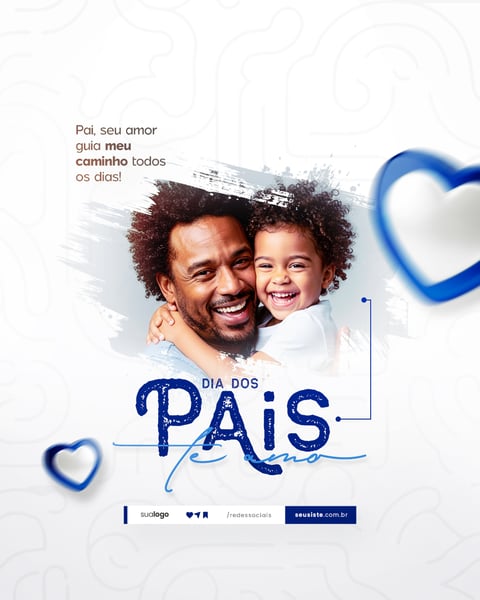 DIA DOS PAIS AGOSTO PAI - FLYER SOCIAL MEDIA PSD EDITÁVEL