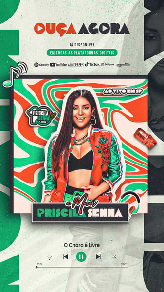 FLYER ARTISTA OUÇA AGORA MÚSICA NOVA STORIES
