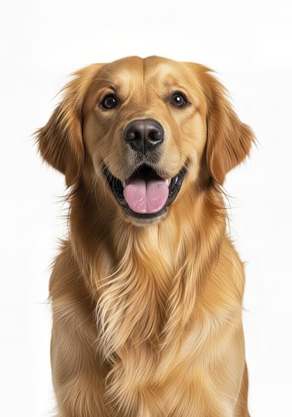 Cachorro retrato fundo branco