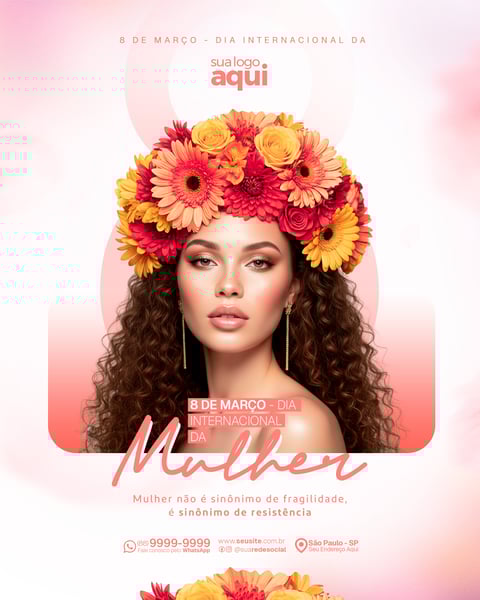 Social Media Dia Internacional da Mulher PSD Editável