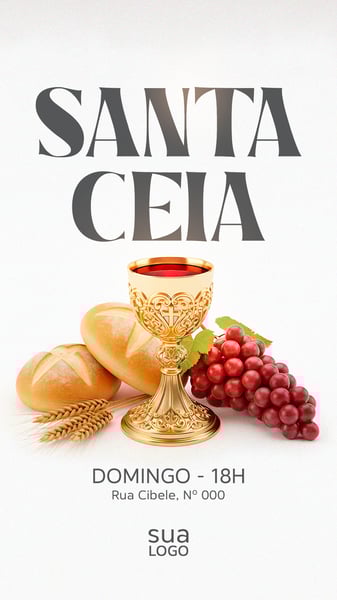 FLYER GOSPEL SANTA CEIA STORY PSD