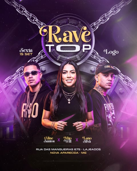 FLYER RAVE TOP TEMPLATE PSD