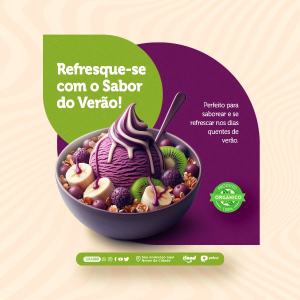 SOCIAL MEDIA - AÇAITERIA - O SABOR DO VERÃO