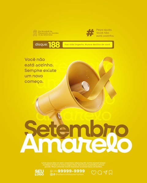 DIA MUNDIAL DE PREVENÇÃO AO SUICÍDIO 10 DE SETEMBRO SOCIAL MEDIA PSD EDITÁVEL ARTBOARD 3