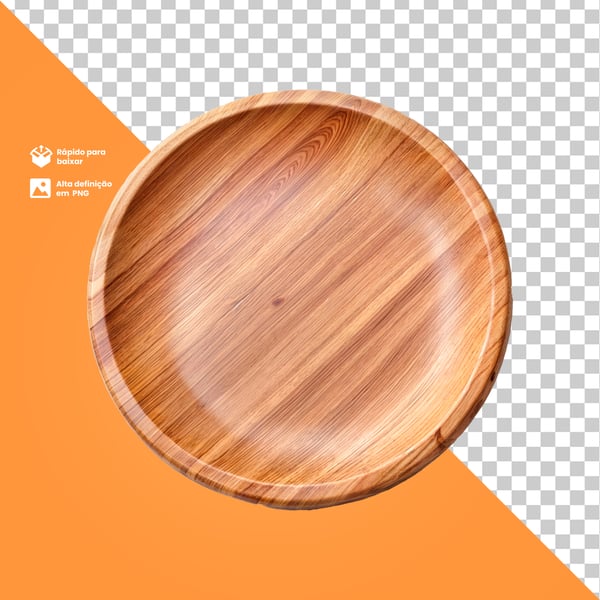 UGQ PRATO DE MADEIRA CIRCULAR ELEMENTO PNG PAR COMPOSIÇÃO (2)