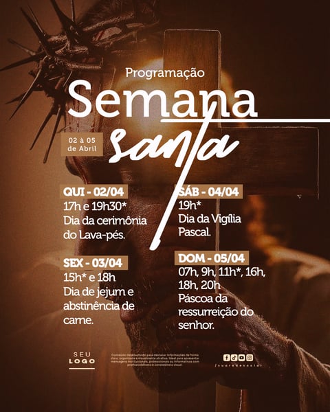 Programação Semana Santa SOCIAL MEDIA PSD EDITÁVEL 5