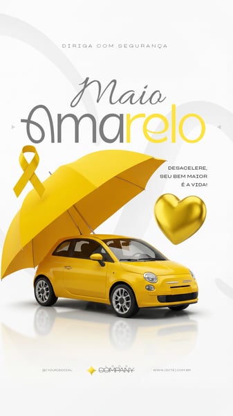 Maio Amarelo Campanha de Conscientização Trânsito Social Media PSD Editável 4 story