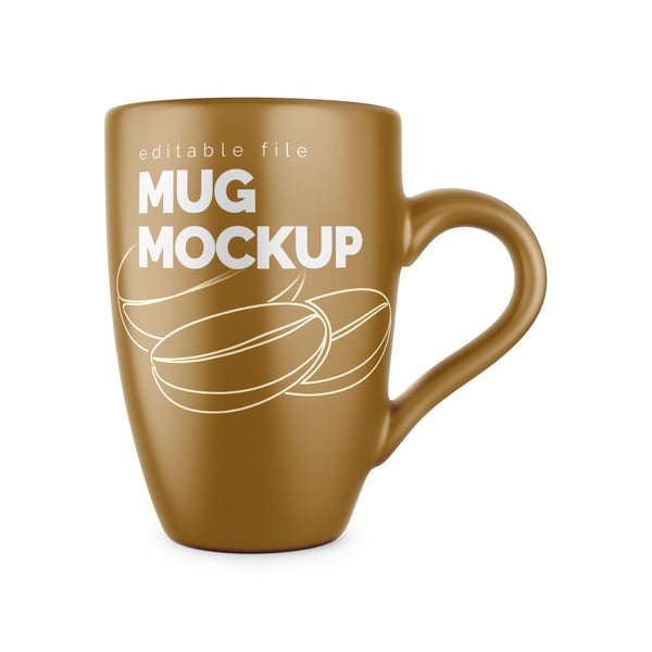 Caneca editável Mockup PSD