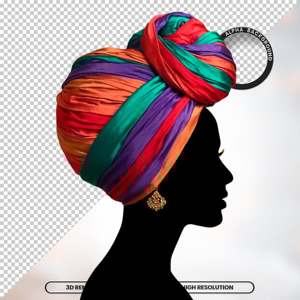 MULHER NEGRA AFRO ELEMENTO PSD PNG 63