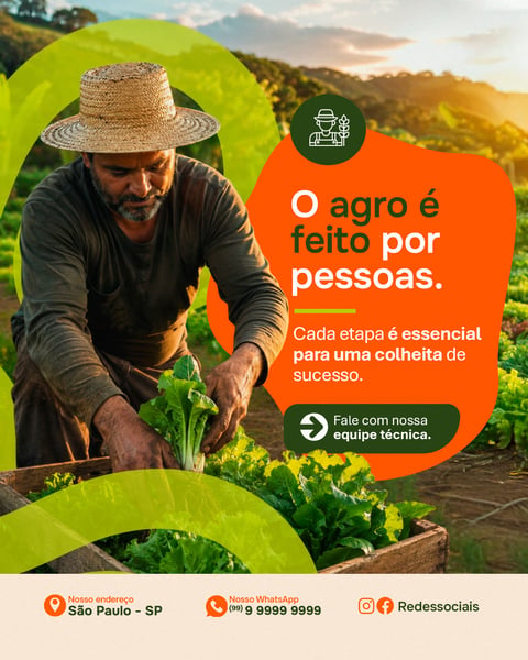 AGROPECUÁRIA O AGRO É FEITO SOCIAL MEDIA PSD EDITÁVEL