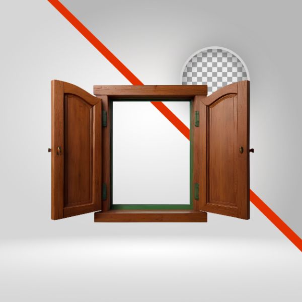 JANELA DE MADEIRA 3D , PARA SÃO JOÃO, FESTA JUNINA, SERTANEJO, ARCO, FUNDO TRANSPARENTE, ELEMENTO PNG 3D, SHOW
