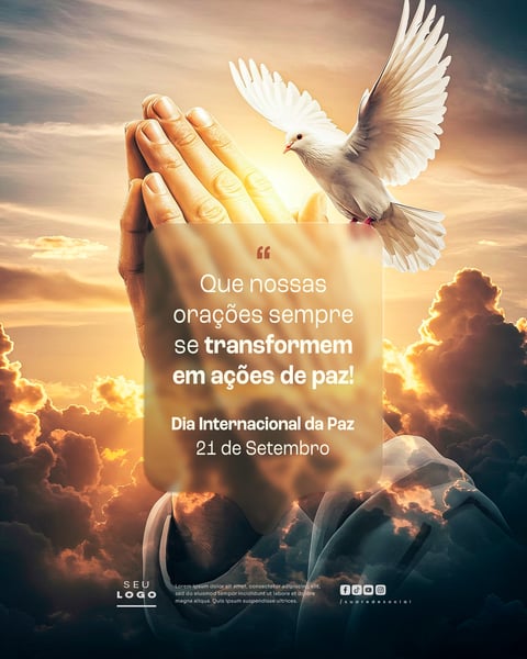 DIA INTERNACIONAL DA PAZ 21 DE SETEMBRO SOCIAL MEDIA PSD EDITÁVEL 4